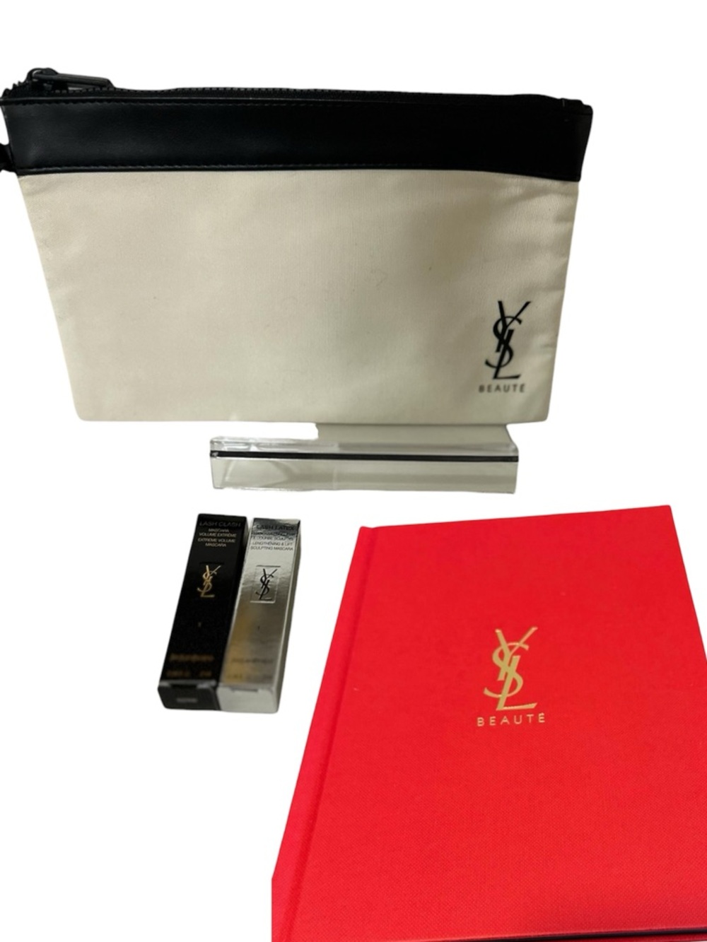 Yves Saint Laurent Canvas Cosmetic Pouch Bundle
